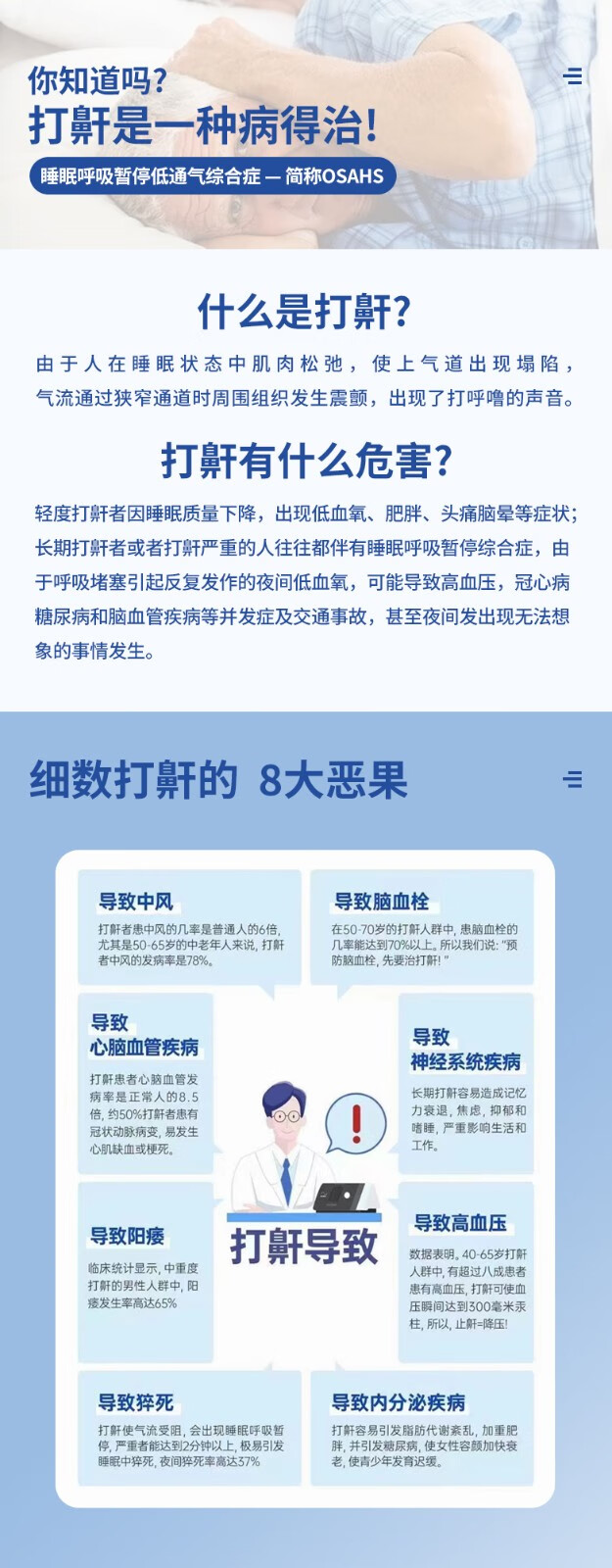 赛呼康全自动无创睡眠呼吸机SAFE100 A20D